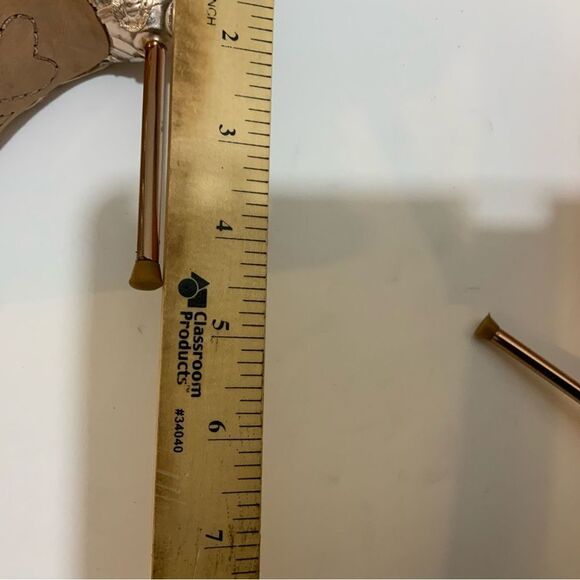 Sophia Webster Delphine Leather Gold /Caged Tie Lace Up Booties Heels 39 - Picture 13 of 15